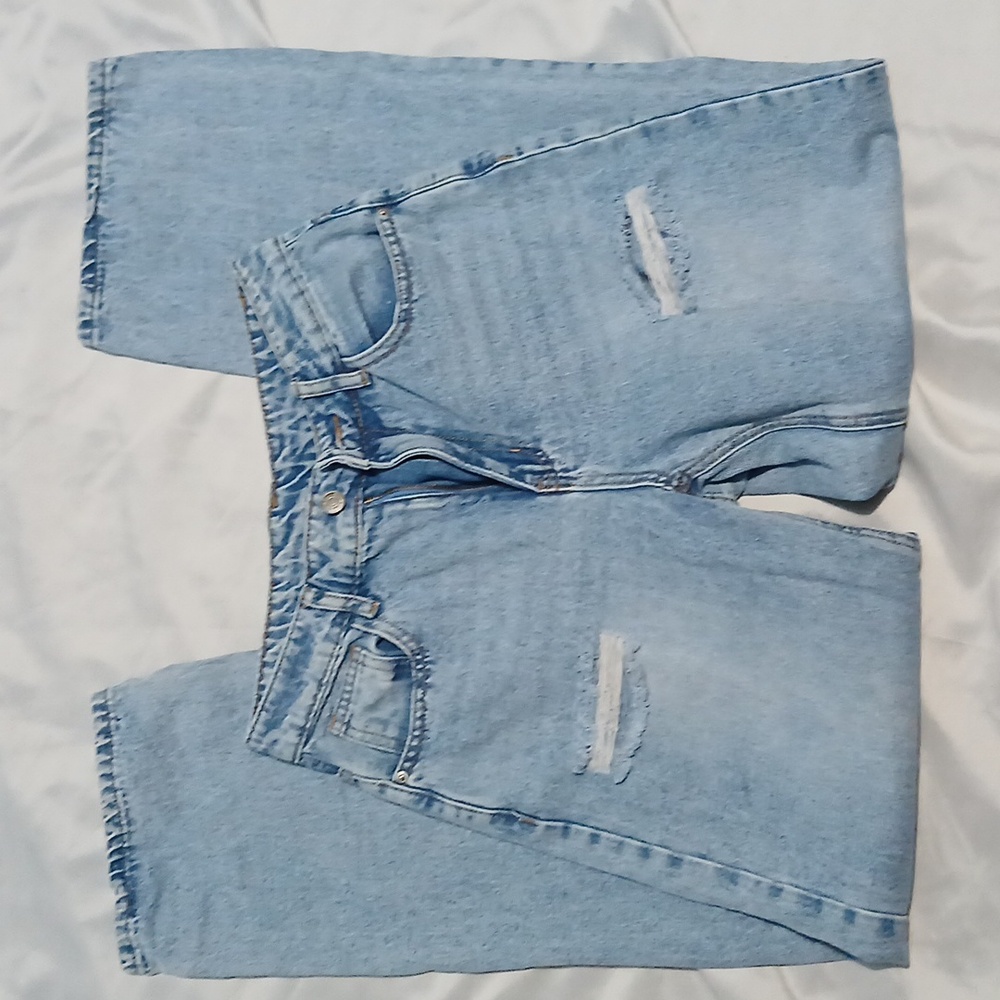 Light Blue Distressed Women's Jeans